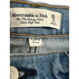 Abercrombie & Fitch Curvy 28/6 The 70s Vintage Flare Ultra High Rise Jeans #P9-8 thumbnail 2