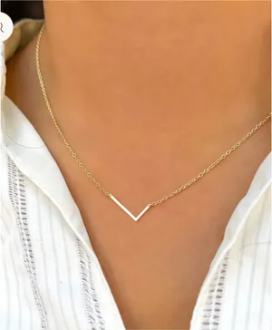 L necklace Gold thumbnail 1