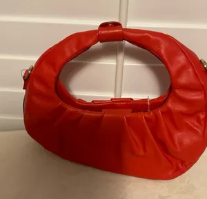 Sleek Red Crescent Mini Shoulder Bag thumbnail 1