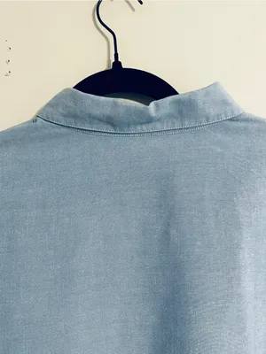 Vtg Koret City Blues Chambray Shirt 18W Embroidery Beads Crochet 90’s Teacher thumbnail 15