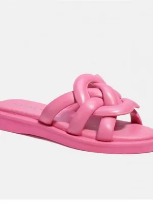 COACH Georgie Knotted Slide Sandals Petunia Pink Sz 7 thumbnail 7
