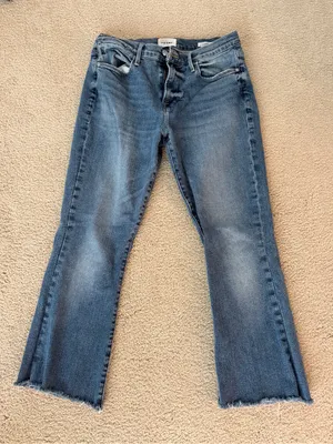 Frame Denim Le High Flare Mid-Blue Jeans thumbnail 2