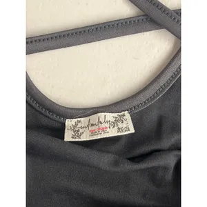 New Free People Intimately Sz L Gray Adiustable Ruched Satin Slip Midi Dress thumbnail 6