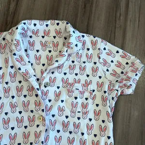 Roller Rabbit RARE Love Bunnies Pajama Top thumbnail 2