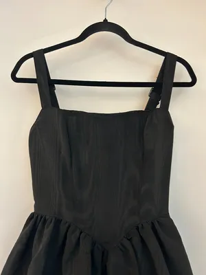 Sugar Thrillz Magic Moves Corset Basque Waist Peplum Dress Goth in Black Size M thumbnail 5