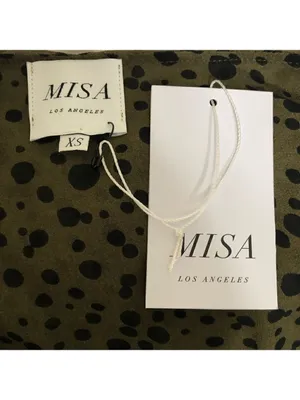 Misa LosAngeles Dress chiffon Green Dot Ruffle whimsigoth fairy festival boho XS thumbnail 9