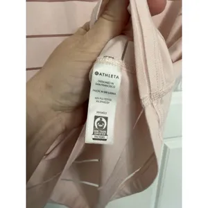 Athleta Pink Striped‎ Mesh Racerback Activewear Tank Top Womens Medium RN 54023 thumbnail 5