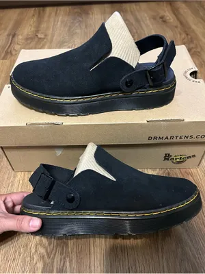 DR MARTENS Carlson black suede slingback mules clogs slip on shoes women’s 7 new thumbnail 6