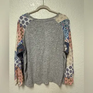 FREEBIRD Heather Gray Knit Top Size XL thumbnail 5