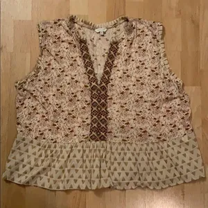 Lucky Brand XL Embroidered Cotton Top thumbnail 1