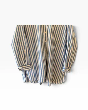 Madewell stripped Blue White Oversized Lagenlook Button Down Long SZ XL #2677 thumbnail 6