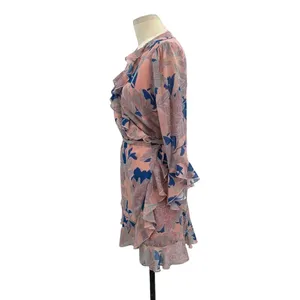Red Carter Tessa Floral-Print Wrap Dress Pink Blue‎ Size Large thumbnail 6