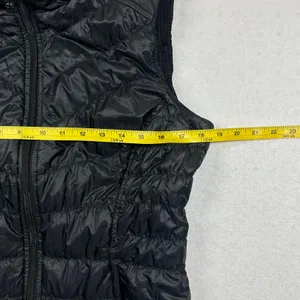 Athleta Women’s Black Goose Down Puffer Vest Size S Full Zip Quilted thumbnail 7