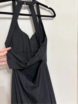 NEW Halara SoftlyZero Airy Backless Twisted Active Dress in Black - Size L thumbnail 7