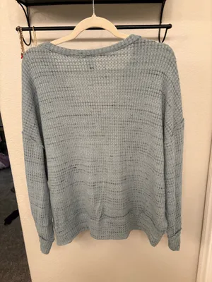 Free People Top Waffle Knit Long Sleeve thumbnail 3