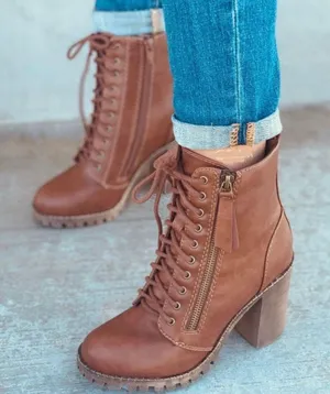 Soda Tan Combat Lace Up Boots thumbnail 2