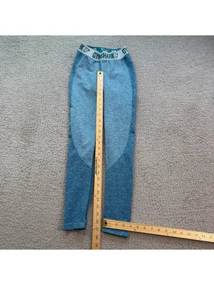 Gymshark Flex Seamless Blue Marl Contour Workout Leggings XS Dry Gym Womens thumbnail 2