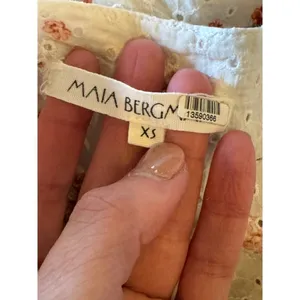 Maia Bergman Floral Wrap Dress Women XS‎ White Boho Ines Boho Cottagecore Mini thumbnail 10