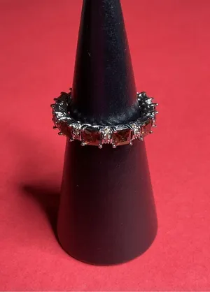 Bomb Party RBP8242 “Luck Be A Lady” Cubic Zirconia on Hematite Size 8 Ring NWT thumbnail 1