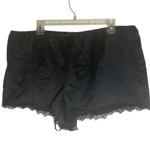 5/$25 INC international Concepts Women's XXL Satin Lace‎ Trim Shorts Black thumbnail 2
