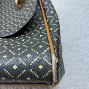 Bosalina y2k monogram bowler satchel bag Black/Tan classic print preppy casual thumbnail 15