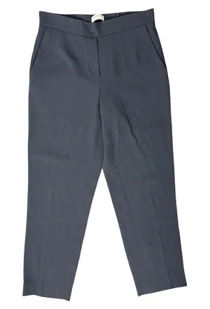 Babaton Navy Blue Cohen Pleated Crepe Tapered Leg Pants Elastic Waist size 4 thumbnail 1