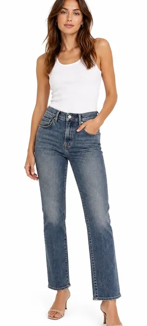 Levi’s 505 Straight Leg Women’s Blue Jeans Size 8 Medium Wash Denim W 28 L 30 thumbnail 1
