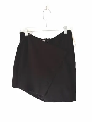 House of CB Ramirez Crepe Black Mini Skirt Button Down size medium thumbnail 2