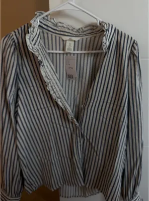 H&M Stripe Button Down Shirt thumbnail 2