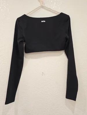 White Fox Active Thriving Long Sleeve Crop Black Small thumbnail 6