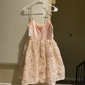 NWT Fifteen Roses pink party dress, prom dress, size 6, waist 14” thumbnail 2