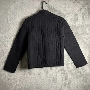 J. Jill Black‎ Quilted Seersucker Jacket Embroidered Trim Pockets Boho Chic XS thumbnail 4