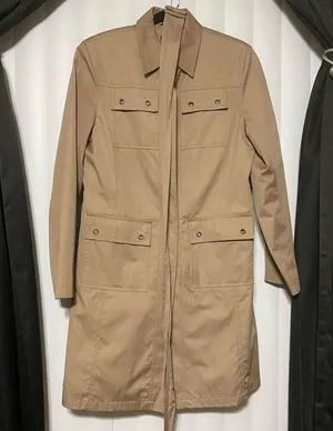 Gallery tan button, belted raincoat type coat thumbnail 2