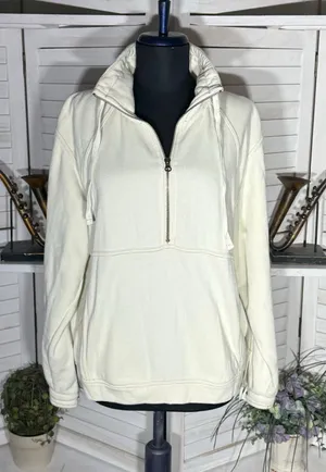 Urban outfitters Y2K oversized sweatshirt 1/2 zip cotton activewear grunge boho thumbnail 1