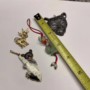 Lot Of 4 Animal Costume Pendants / Charms Variety Cat, Koala, Donkey, Rooster thumbnail 8