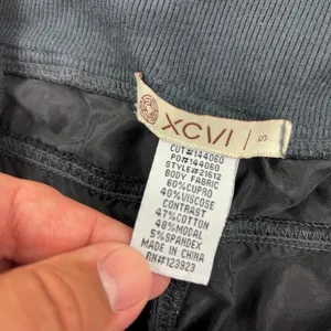 XCVI Pants Womens S Black Jogger Elastic Waist Zip Pockets Cuffed Stretch Twill thumbnail 6