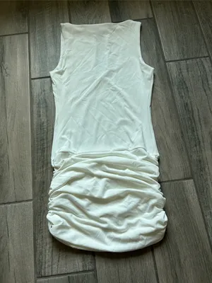 Lovers + Friends White Ruched Mini Dress thumbnail 5