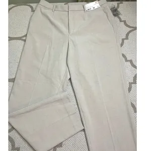 NWT Uniqlo Smart Brushed Herringbone Ankle Trousers Natural Size 30, MSRP $50 thumbnail 3