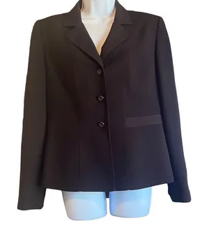 Nipon Boutique Vintage 10 Purple‎ 3 Button Embroidered Classic Blazer Workwear thumbnail 1