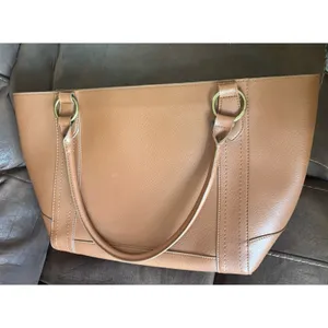 Frye Tote Bag Vegan Leather Camel Brown Large Oversized Carryall Faux Leather thumbnail 3