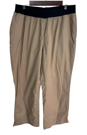 Butter-Soft XL Tan Scrub Pants‎ Women's Elastic Waist Comfort Medical thumbnail 1