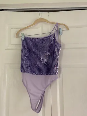 Lucy in the Sky Bodysuit Sequin Purple thumbnail 2