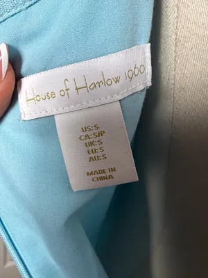 House of Harlow 1960 Linen Blend Light Blue Midi Dress thumbnail 6