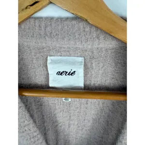 Aerie Fuzzy Thick Ribbed Blush Pink Sweater Size Medium thumbnail 3