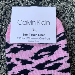 NWT Calvin Klein Leopard Back Tab no show socks thumbnail 8