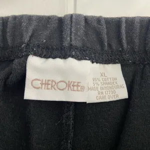 Cherokee women’s solid black elastic waist‎ stretch cotton leggings pants XL thumbnail 6