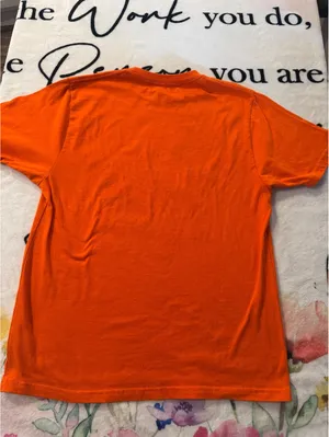 Halloween T-shirt Size M Orange Pumpkin Jack-O'-Lantern thumbnail 3