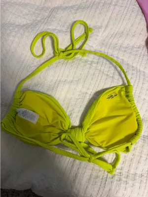 Aerie Lime Green Bandeau Bikini Top thumbnail 2