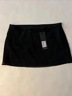 NWT LIONESS Untamed Mini Skirt Black Small $49 thumbnail 4