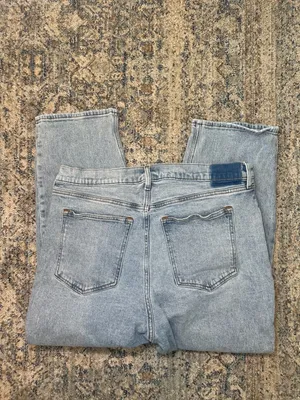 Abercrombie & Fitch The Ankle Straight Ultra High Rise Jeans Light Wash Size 33 thumbnail 3